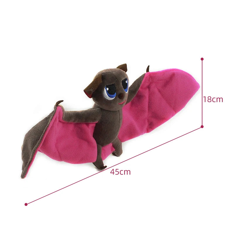 Fledermaus Plüschtier mit flexiblen Flügeln, Weiches Stofftier, Halloween Dekor