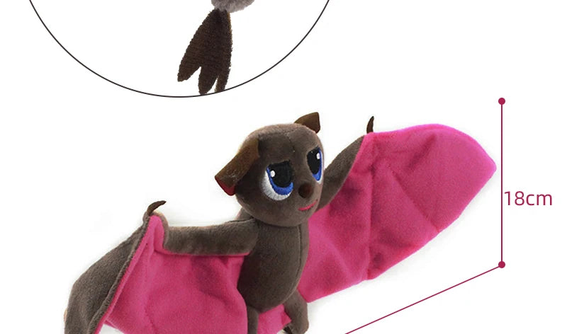 Fledermaus Plüschtier mit flexiblen Flügeln, Weiches Stofftier, Halloween Dekor