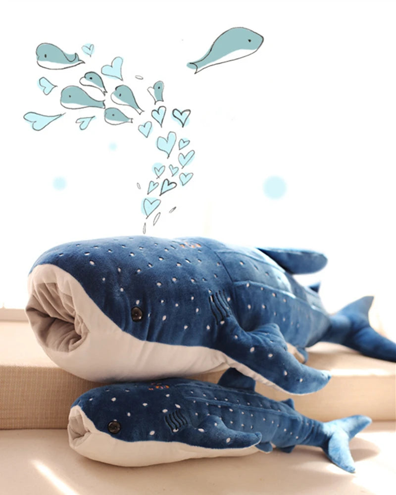 50/100cm Blauhai, Plüschtier, weiche Tierkissenpuppe