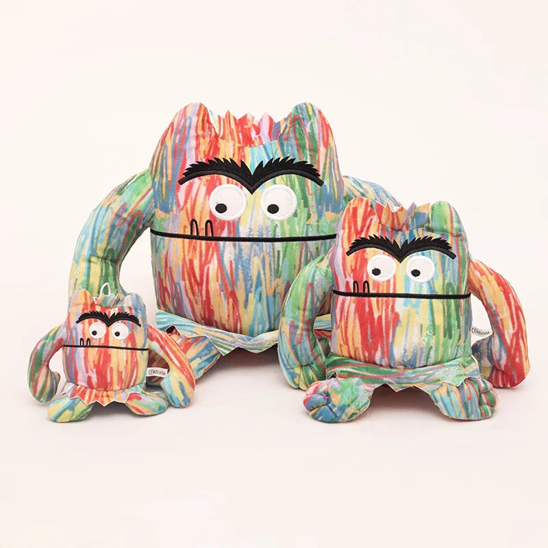 15/25 cm, Kawaii Bunte Monster-Plüschpuppe mit Ausdruck, Stofftier für Jungen und Mädchen