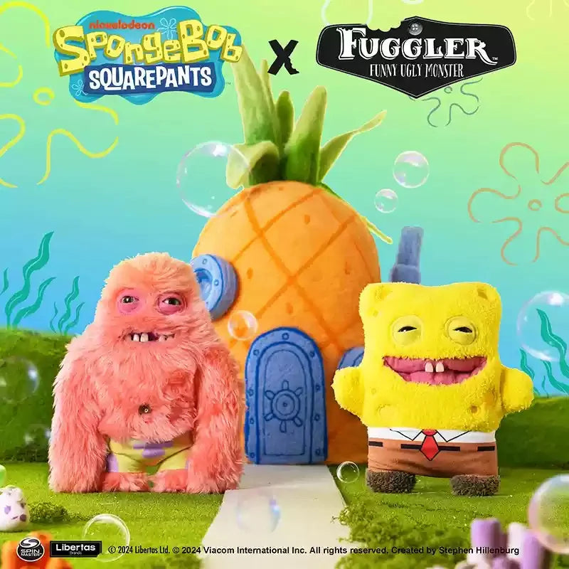 Fuggler Plüschtiere 22cm Original Hässliches Monster, Zahnmonster, Sponge Bob und Patrick Star