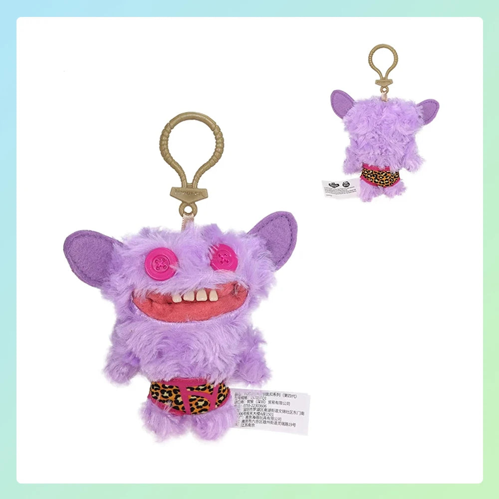 Schlüsselanhänger/Anhänger, Fuggler lustiges, hässliches Monster, Original Plüschpuppe