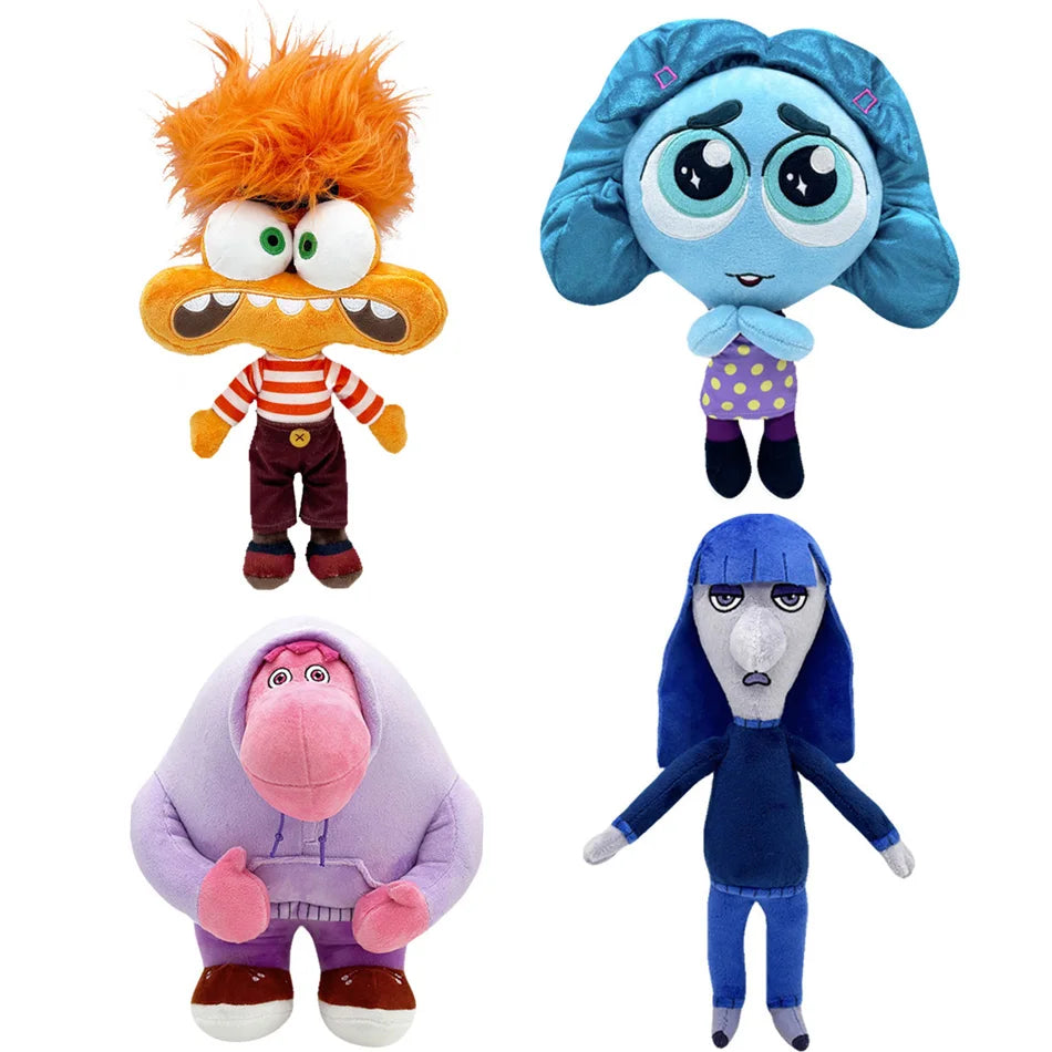 Verschiedene Inside Out 2 Plüshpuppen, 21-28cm, Cute Joy, Fear, Anger, Disgust, Sadness