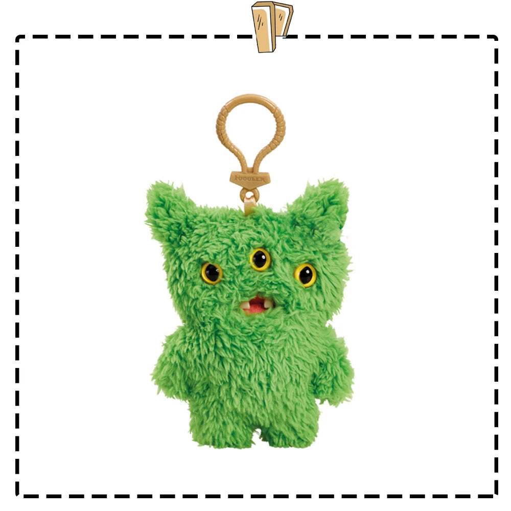 Fuggler Lustiges hässliches Monster, Original-Plüschpuppe, Zähne, Monster-Anhänger, Schlüsselanhänger, 9,5–14 cm