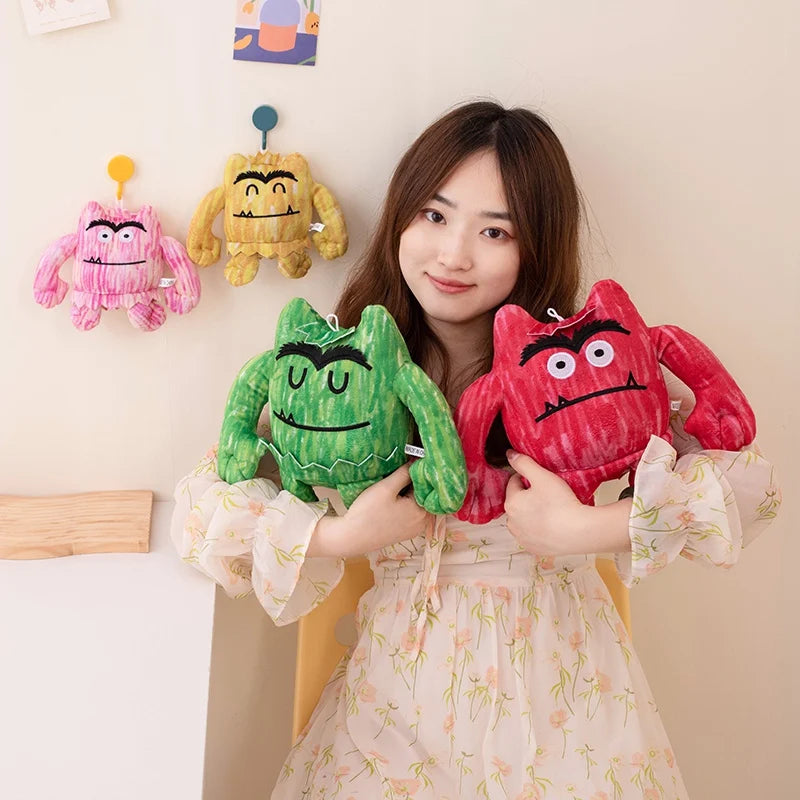 15/25 cm, Kawaii Bunte Monster-Plüschpuppe mit Ausdruck, Stofftier für Jungen und Mädchen