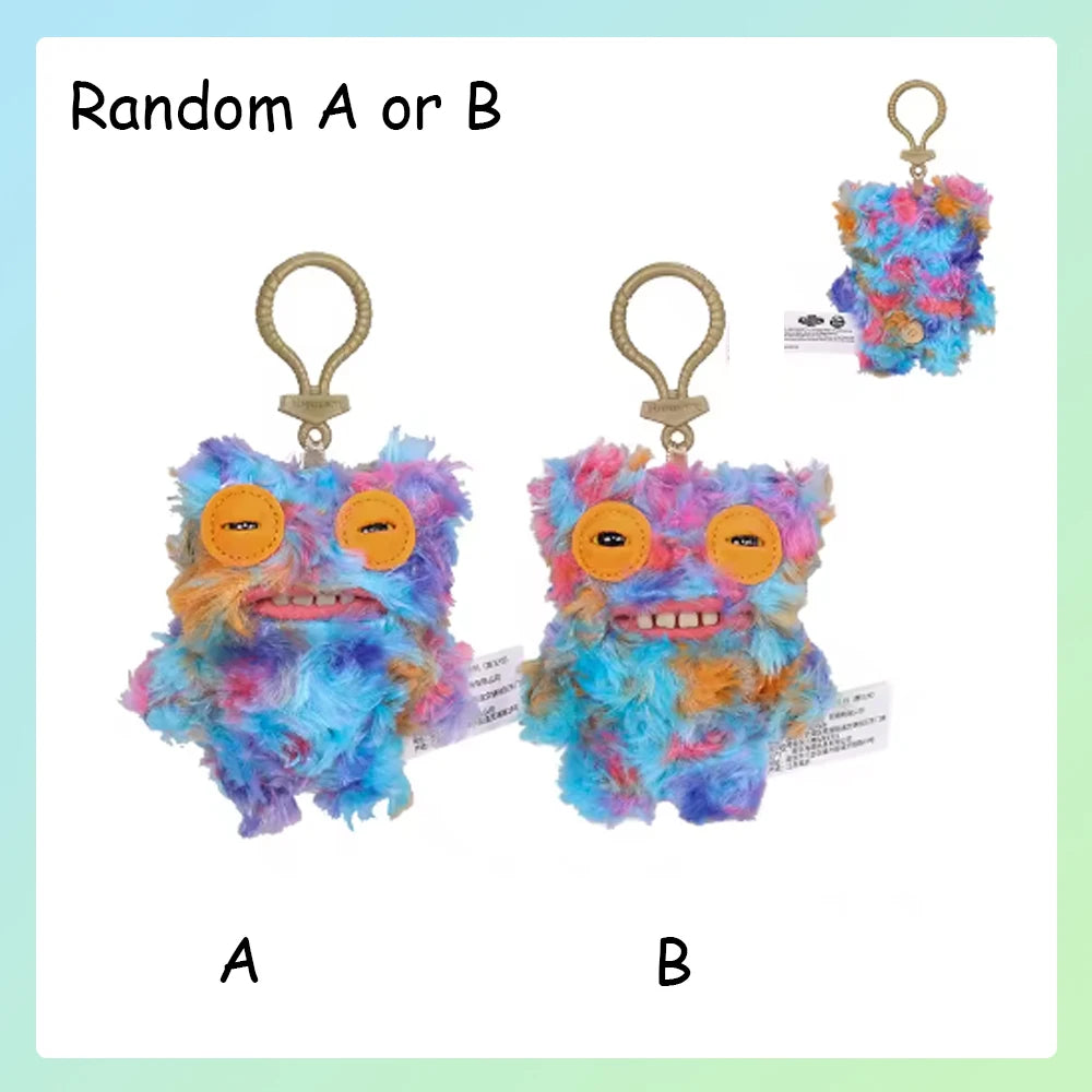 Fuggler Lustiges hässliches Monster, Original-Plüschpuppe, Zähne, Monster-Anhänger, Schlüsselanhänger, 9,5–14 cm