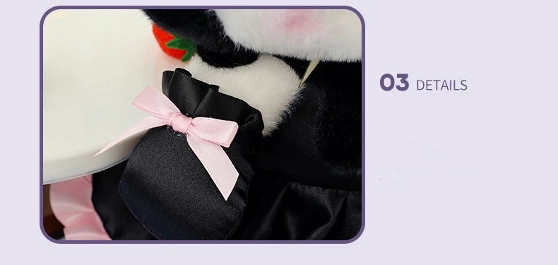 Cartoon Sanrio Kuromi Plüschpuppe, Große niedliche Uniform, Kleiner Teufel Kawaii Plüschtier Stofftier