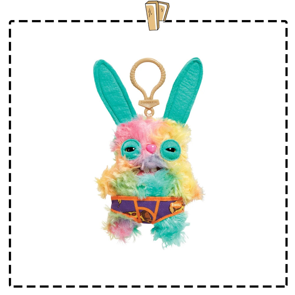 Fuggler Lustiges hässliches Monster, Original-Plüschpuppe, Zähne, Monster-Anhänger, Schlüsselanhänger, 9,5–14 cm