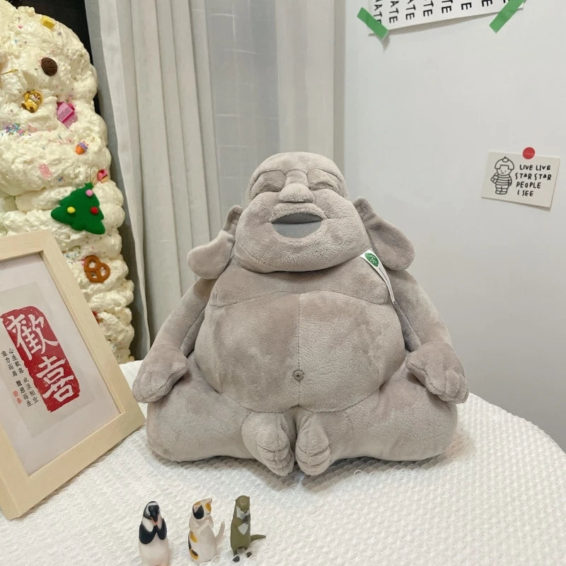 Besondere süße heilende Plüschpuppe, lustige Maitreya-Buddha-Plüschpuppe