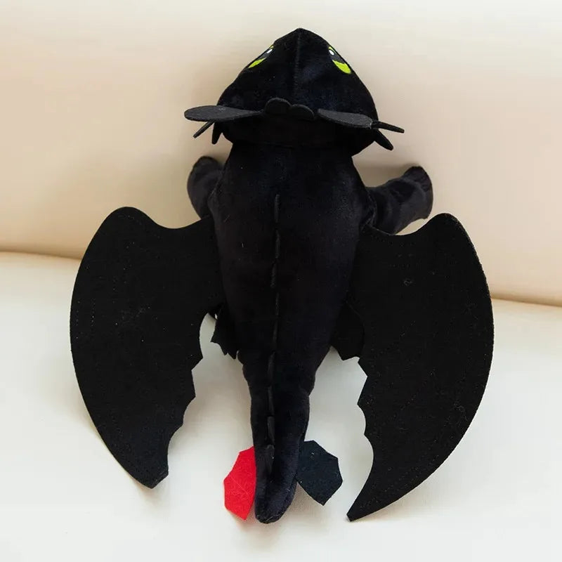 Großes Plüschtier Drachenspielzeug Kawaii Weiß Schwarz, Plüschspielzeug
