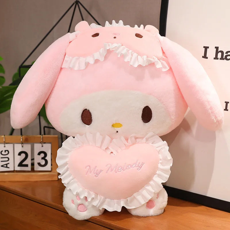 Cartoon Sanrio Kuromi Plüschpuppe, Große niedliche Uniform, Kleiner Teufel Kawaii Plüschtier Stofftier