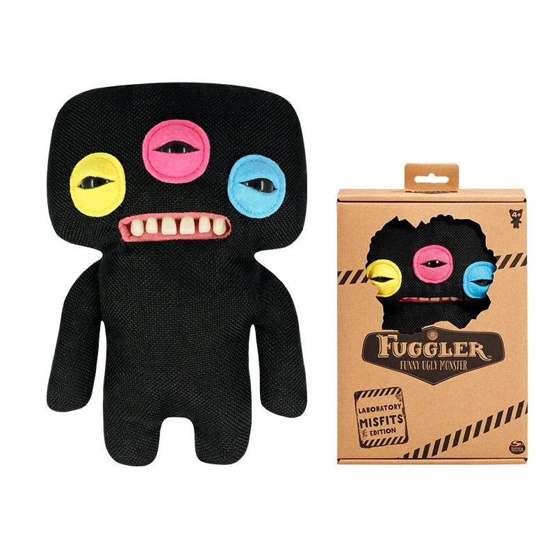 Original Fuggler Ugly Monster, Lustiges Plüschtier, mit weit aufgerissenen Augen