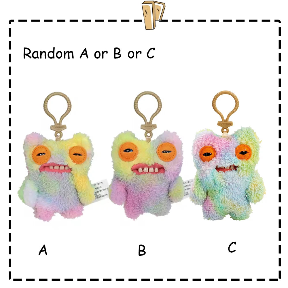 Fuggler Lustiges hässliches Monster, Original-Plüschpuppe, Zähne, Monster-Anhänger, Schlüsselanhänger, 9,5–14 cm