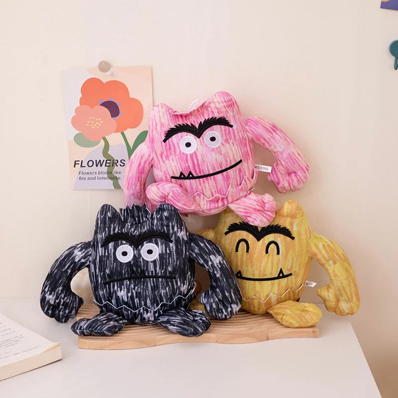 15/25 cm, Kawaii Bunte Monster-Plüschpuppe mit Ausdruck, Stofftier für Jungen und Mädchen