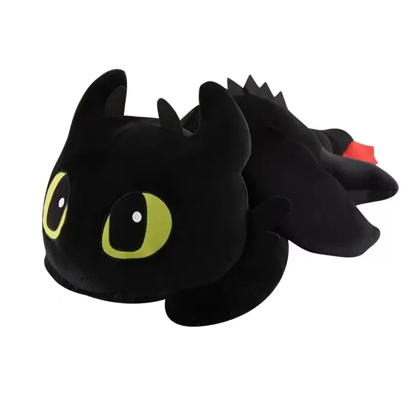 Großes Plüschtier Drachenspielzeug Kawaii Weiß Schwarz, Plüschspielzeug