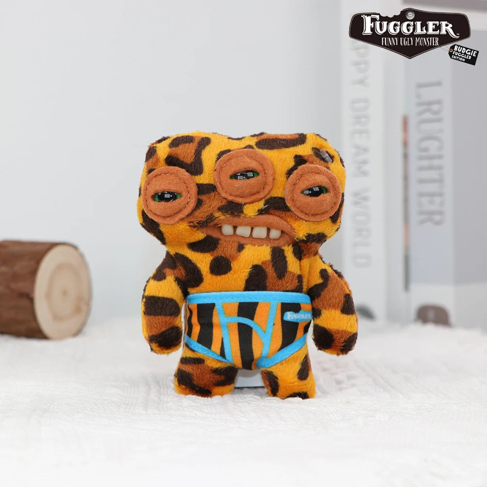 Fuggler Lustiges hässliches Monster, Original-Plüschpuppe, Zähne, Monster-Anhänger, Schlüsselanhänger, 9,5–14 cm