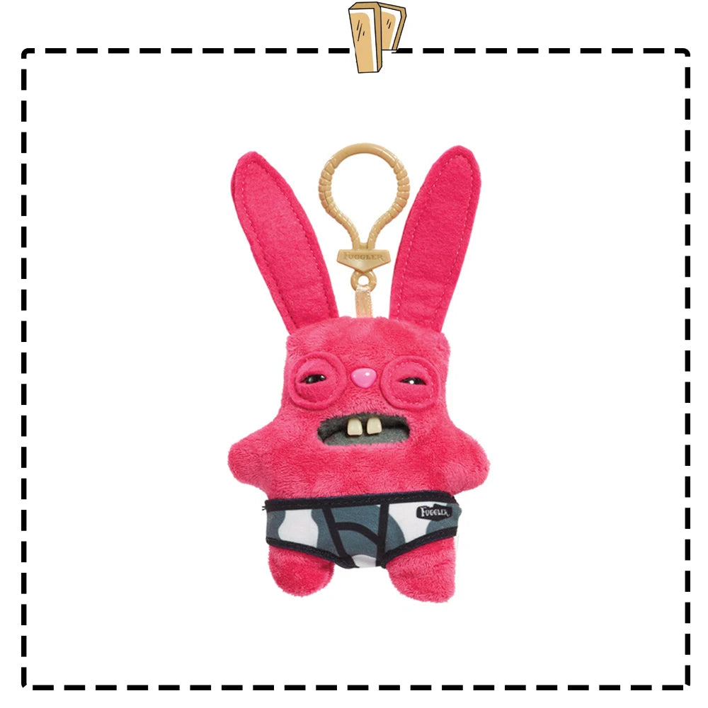 Fuggler Lustiges hässliches Monster, Original-Plüschpuppe, Zähne, Monster-Anhänger, Schlüsselanhänger, 9,5–14 cm