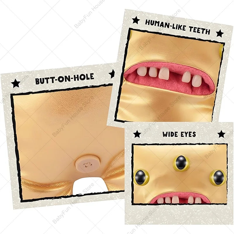 Original Fuggler Lustiges hässliches Plüschmonster mit Zähnen
