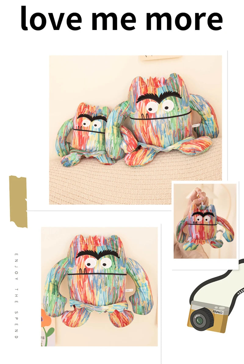 Süßes Monster-Plüschtier, Kuschelweiches Emotionsmonster, kleiner Anhänger