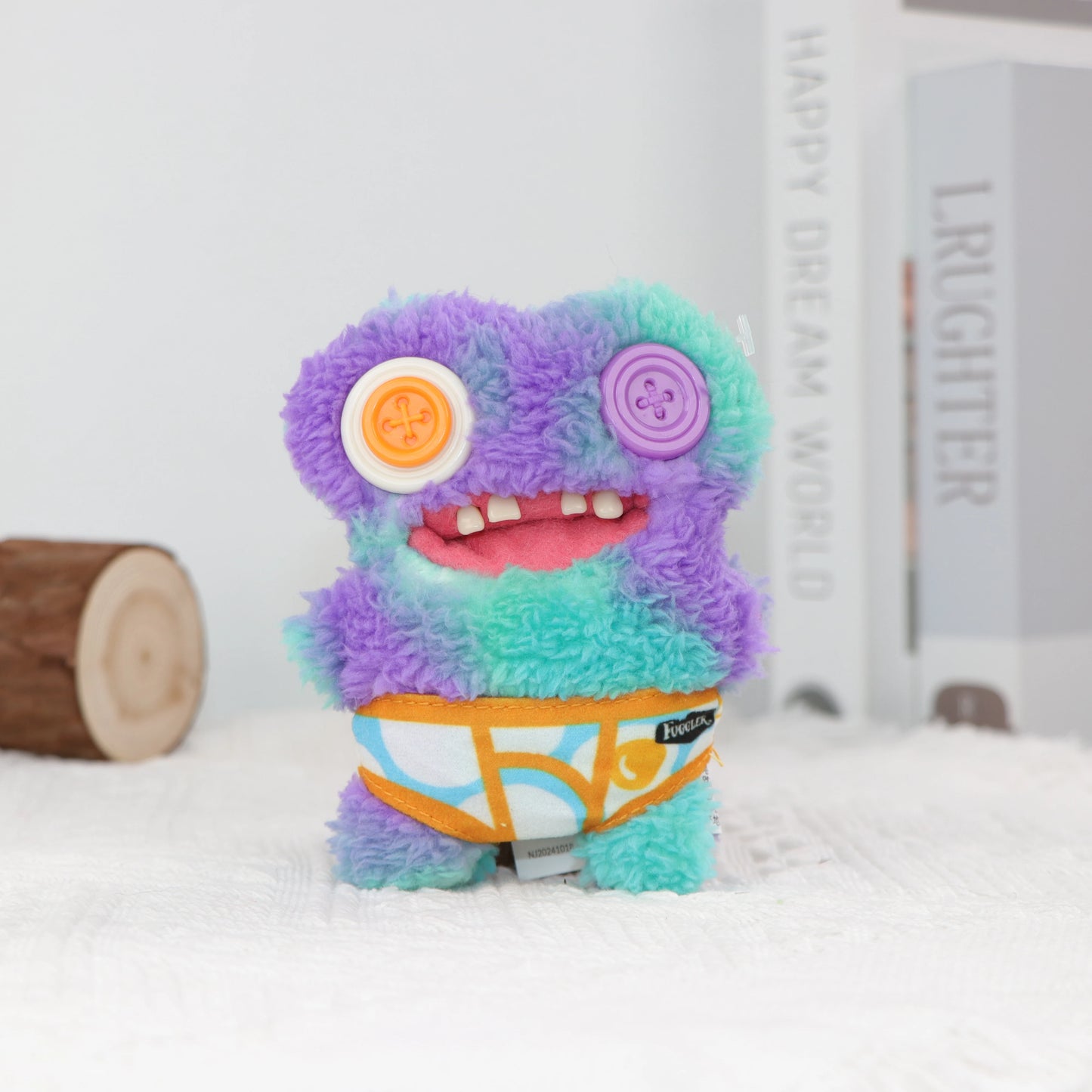 Schlüsselanhänger/Anhänger, Fuggler lustiges, hässliches Monster, Original Plüschpuppe