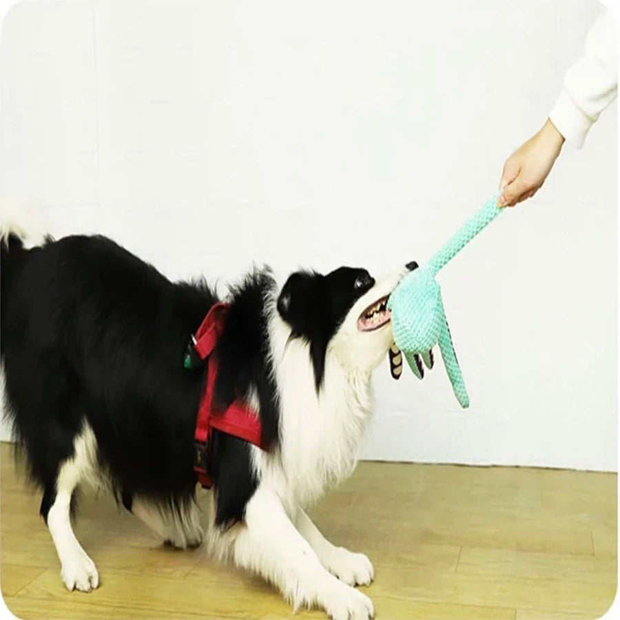 Hunde-Plüsch-Oktopus-Spielzeug, interaktiver Sound, Anti-Abriss, für Hunde-Langeweile, Begleiter-Spielzeug
