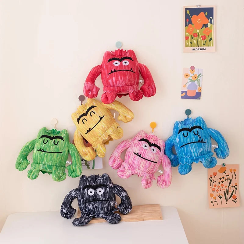 15/25 cm, Kawaii Bunte Monster-Plüschpuppe mit Ausdruck, Stofftier für Jungen und Mädchen