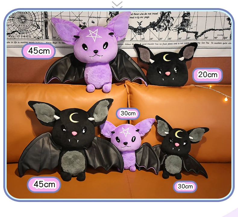 Verschiedene, Vampir-Plüsch-Fledermaus, gefülltes Gothic-Halloween-Plüsch, Plüschkreatur