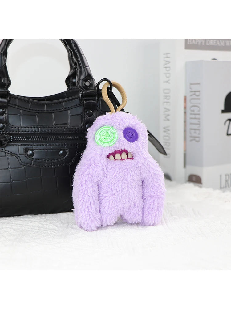 Fuggler Lustiges hässliches Monster, Original-Plüschpuppe, Zähne, Monster-Anhänger, Schlüsselanhänger, 9,5–14 cm