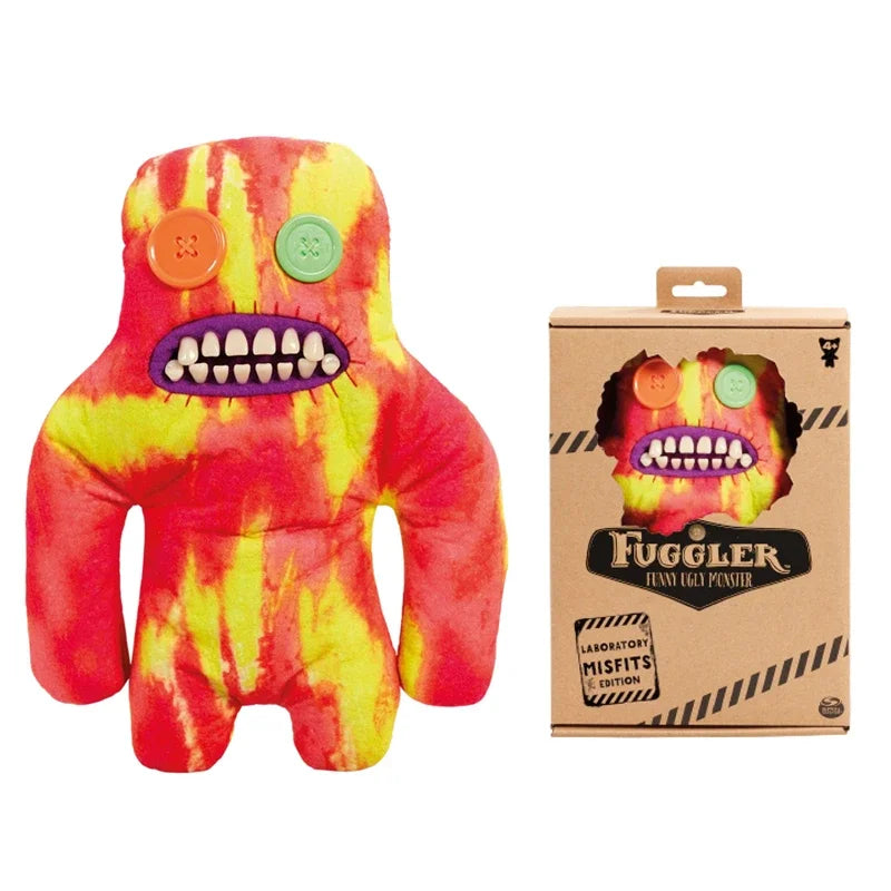 Original Fuggler Ugly Monster, Lustiges Plüschtier, mit weit aufgerissenen Augen