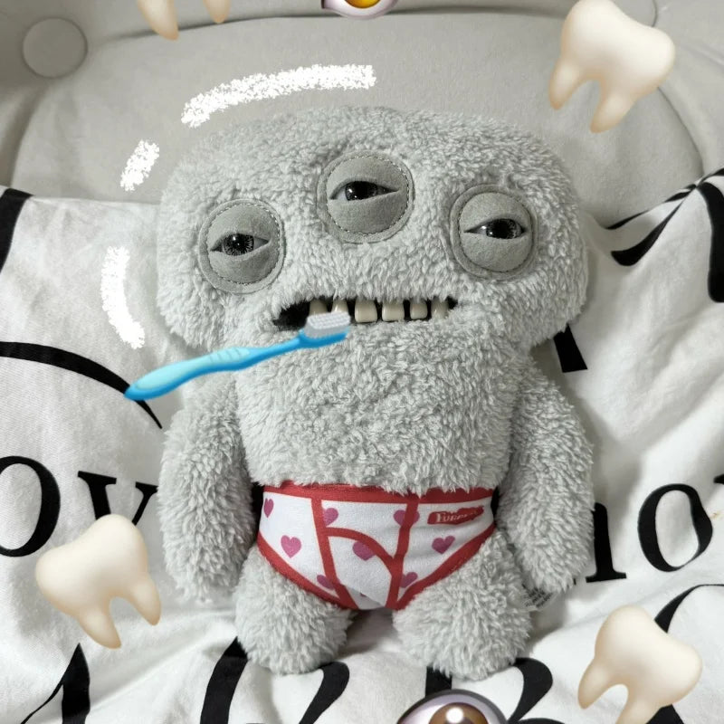 Original Fuggler Teeth Monster Plüschpuppe, hässliches Monster, lustiges Spielzeug