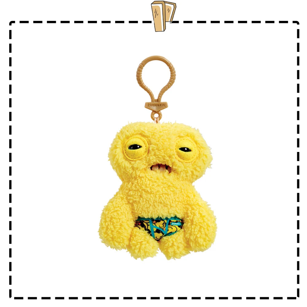 Fuggler Lustiges hässliches Monster, Original-Plüschpuppe, Zähne, Monster-Anhänger, Schlüsselanhänger, 9,5–14 cm