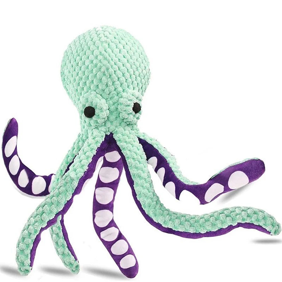 Hunde-Plüsch-Oktopus-Spielzeug, interaktiver Sound, Anti-Abriss, für Hunde-Langeweile, Begleiter-Spielzeug
