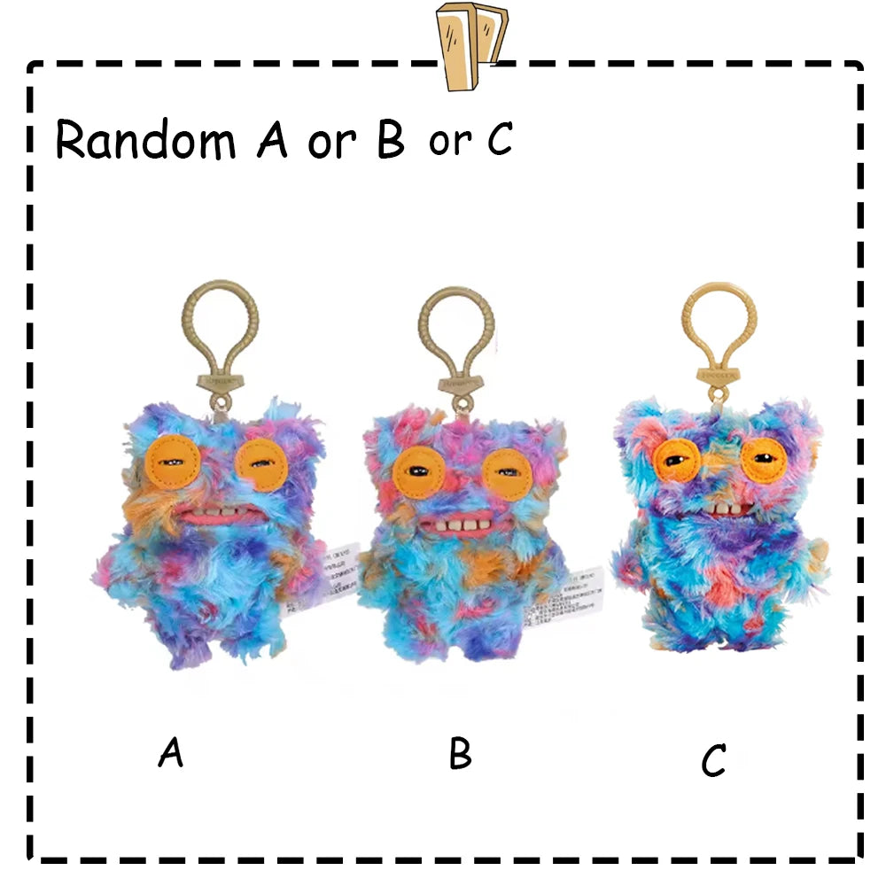 Fuggler Lustiges hässliches Monster, Original-Plüschpuppe, Zähne, Monster-Anhänger, Schlüsselanhänger, 9,5–14 cm