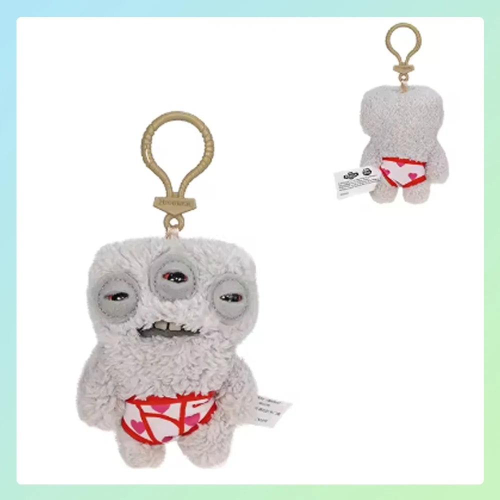 Schlüsselanhänger/Anhänger, Fuggler lustiges, hässliches Monster, Original Plüschpuppe