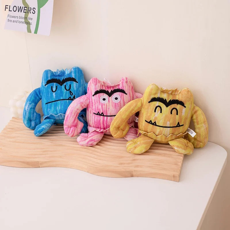 15/25 cm, Kawaii Bunte Monster-Plüschpuppe mit Ausdruck, Stofftier für Jungen und Mädchen