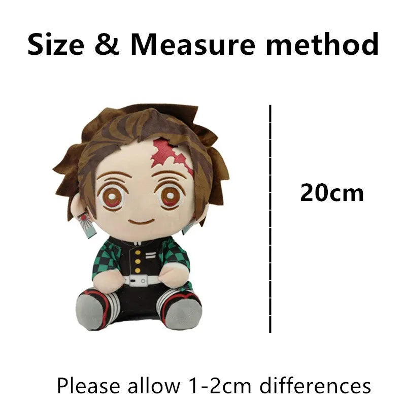 20cm Hot Japan Demon Slayer Plüschpuppen Lovely Anime Kimetsu No Yaiba Kamado Tanjirou Nezuko Zenitsu Kyoujurou