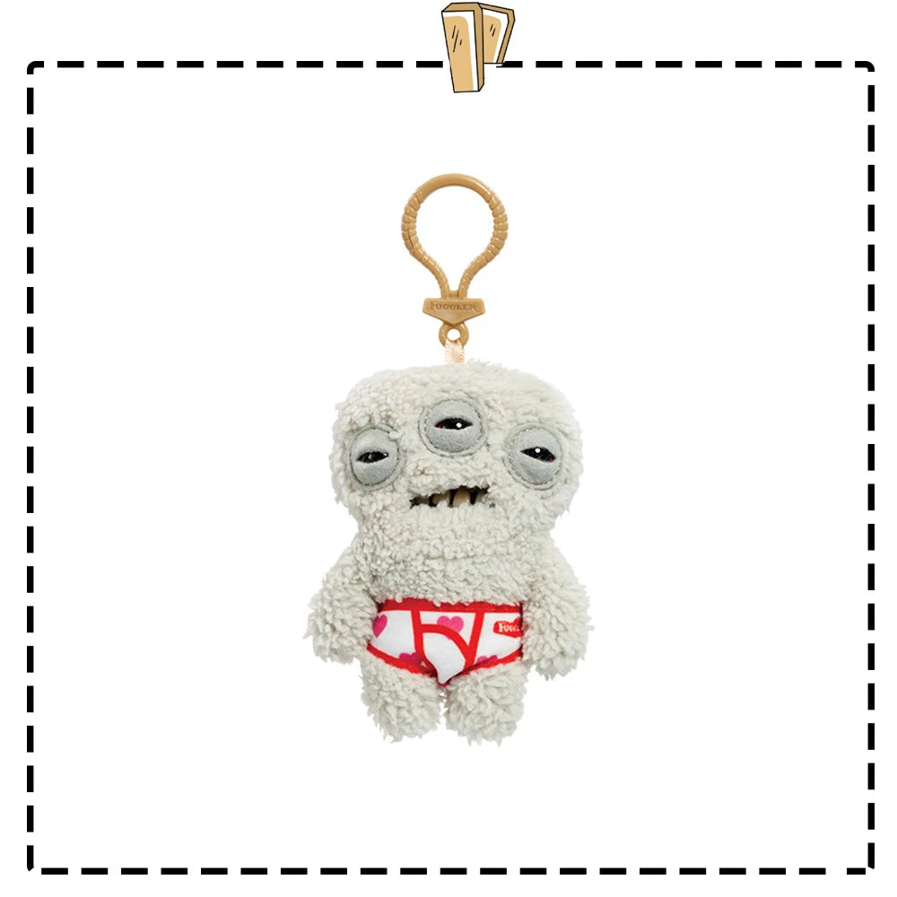 Fuggler Lustiges hässliches Monster, Original-Plüschpuppe, Zähne, Monster-Anhänger, Schlüsselanhänger, 9,5–14 cm