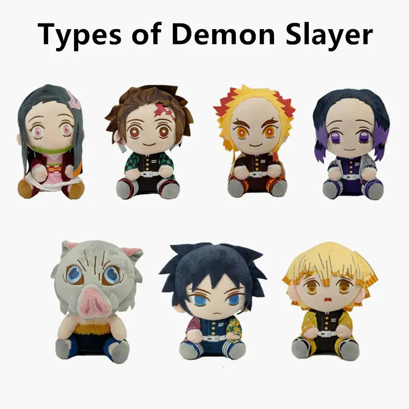 20cm Hot Japan Demon Slayer Plüschpuppen Lovely Anime Kimetsu No Yaiba Kamado Tanjirou Nezuko Zenitsu Kyoujurou