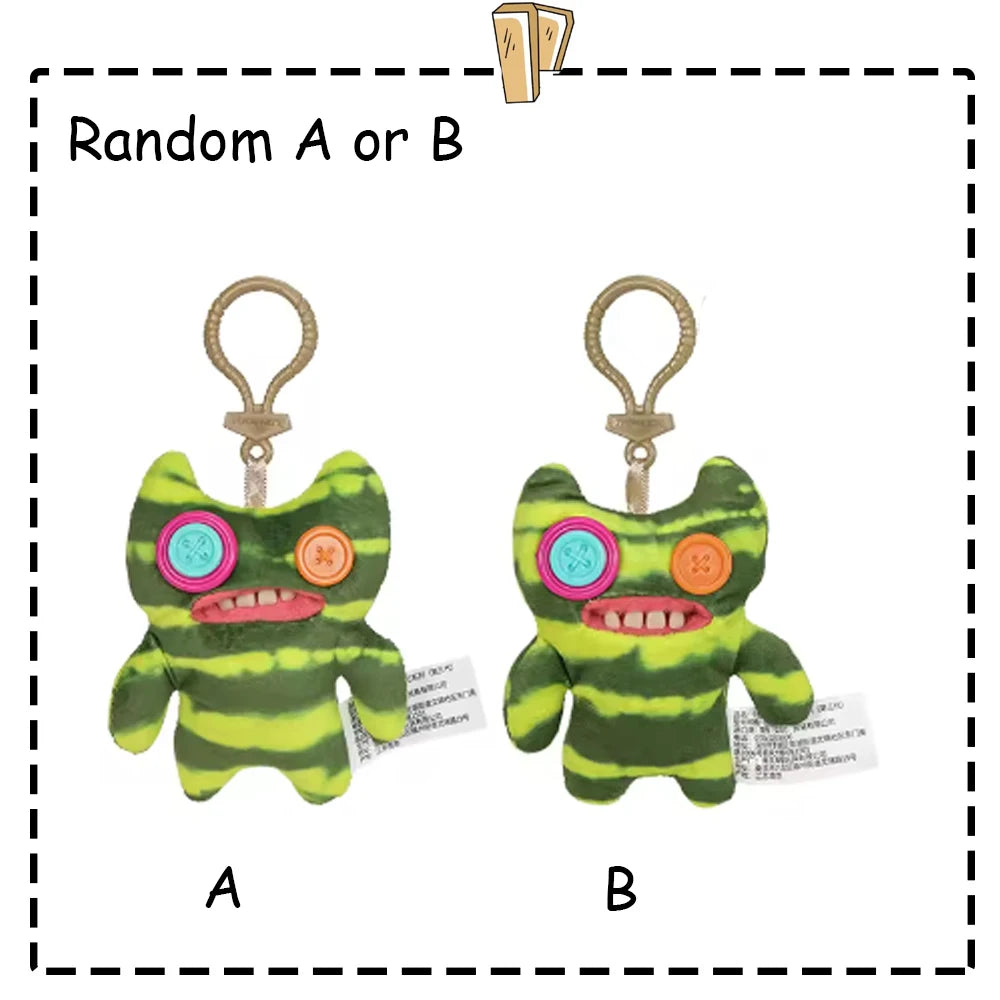 Fuggler Lustiges hässliches Monster, Original-Plüschpuppe, Zähne, Monster-Anhänger, Schlüsselanhänger, 9,5–14 cm