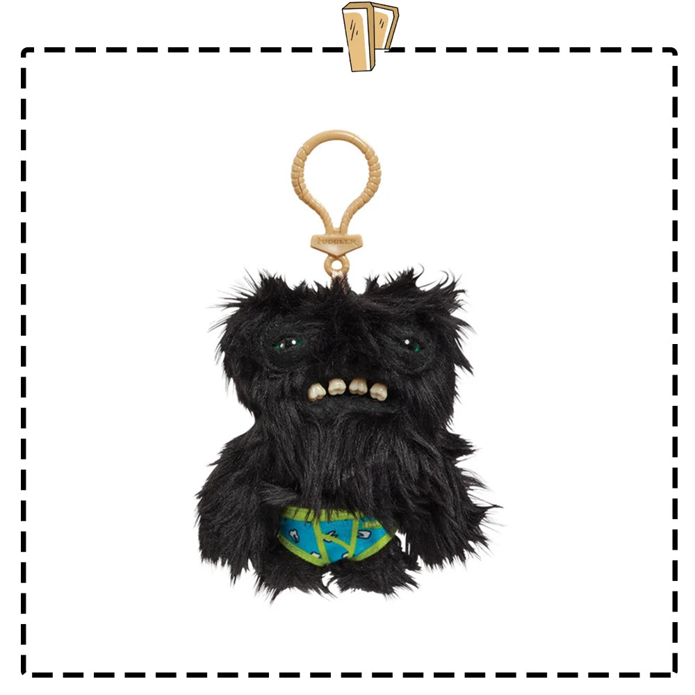Fuggler Lustiges hässliches Monster, Original-Plüschpuppe, Zähne, Monster-Anhänger, Schlüsselanhänger, 9,5–14 cm