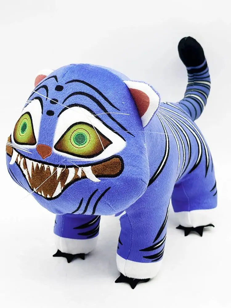 Anime Demonslayer Dämonenjäger Plüschpuppe, Süßer lila Tiger, Plüschtier, weiches Stofftier