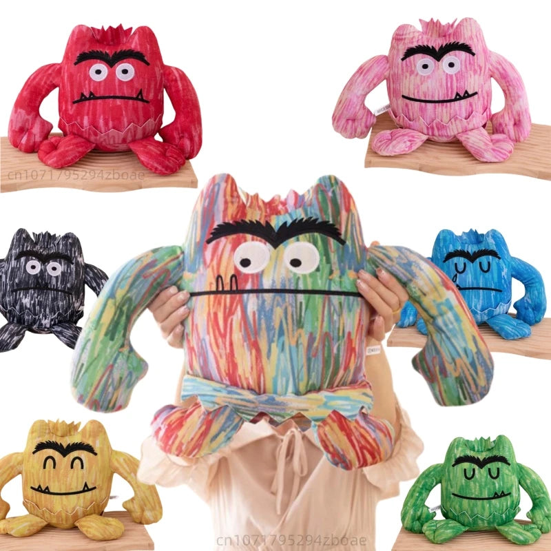 15/25 cm, Kawaii Bunte Monster-Plüschpuppe mit Ausdruck, Stofftier für Jungen und Mädchen