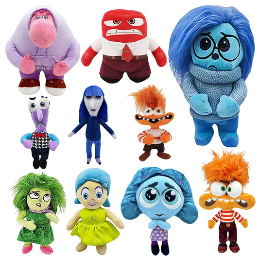 Verschiedene Inside Out 2 Plüshpuppen, 21-28cm, Cute Joy, Fear, Anger, Disgust, Sadness