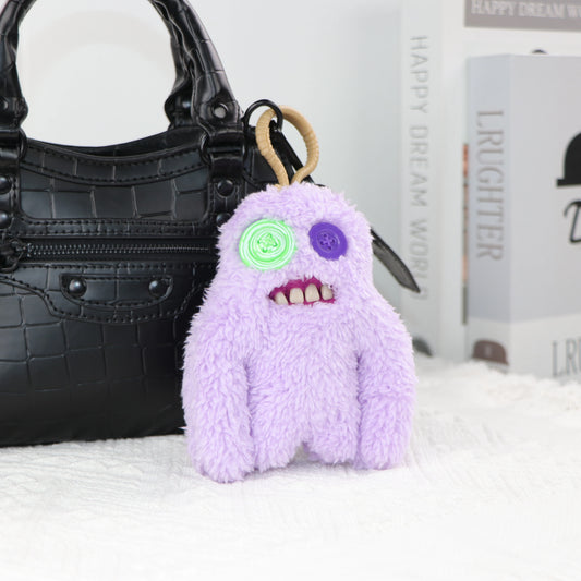 Fuggler Lustiges hässliches Monster, Original-Plüschpuppe, Zähne, Monster-Anhänger, Schlüsselanhänger, 9,5–14 cm