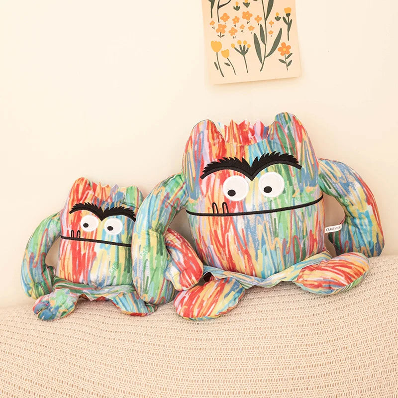 15/25 cm, Kawaii Bunte Monster-Plüschpuppe mit Ausdruck, Stofftier für Jungen und Mädchen