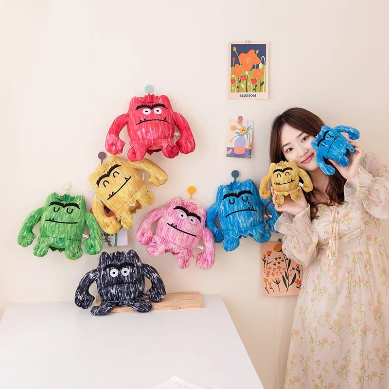 15/25 cm, Kawaii Bunte Monster-Plüschpuppe mit Ausdruck, Stofftier für Jungen und Mädchen