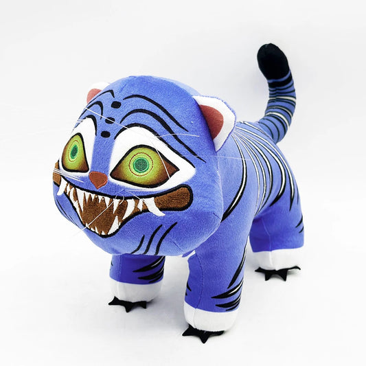 Anime Demonslayer Dämonenjäger Plüschpuppe, Süßer lila Tiger, Plüschtier, weiches Stofftier