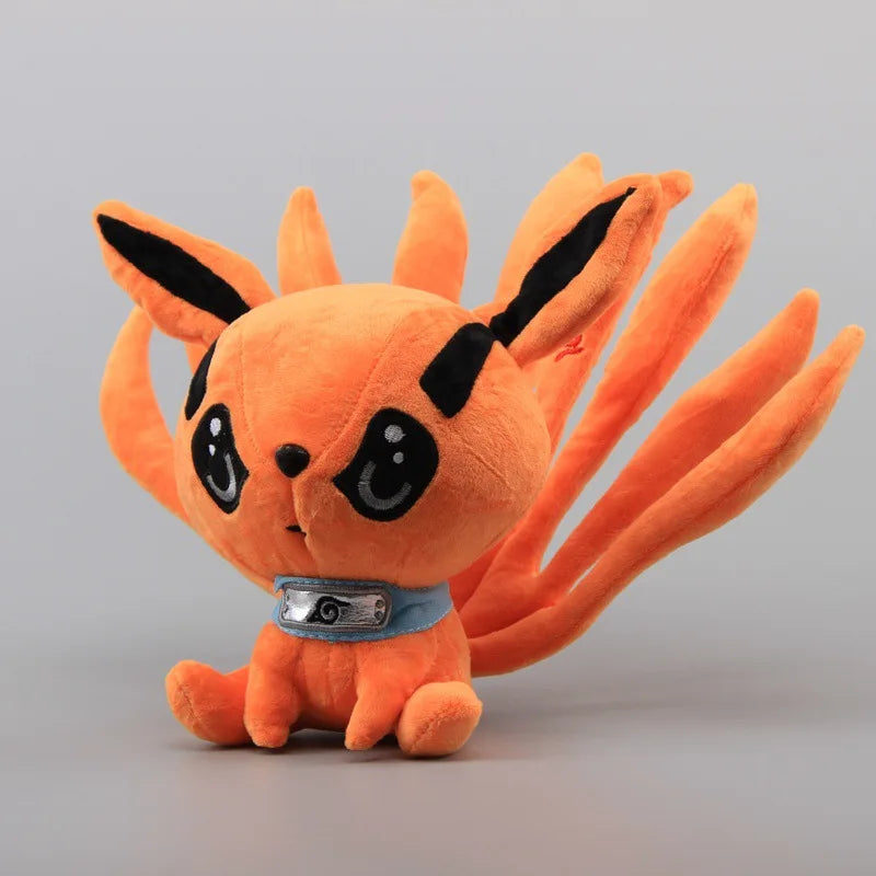 20 cm große Kurama-Plüsch-Cartoon-Puppe, süße, weich ausgestopfte Kyuubi-Fuchs-Plüschpuppe