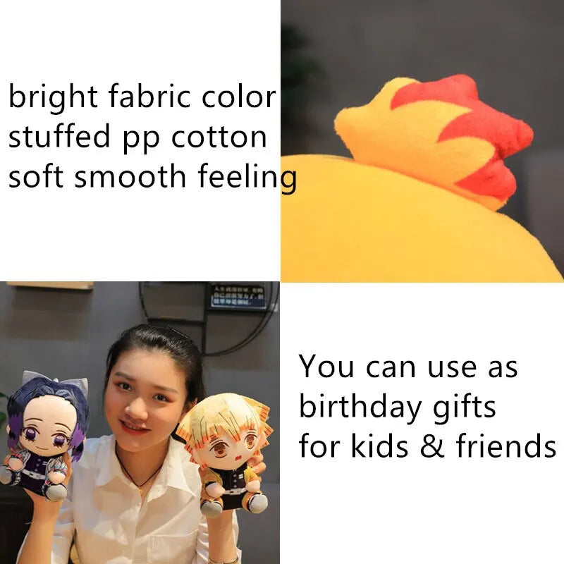 20cm Hot Japan Demon Slayer Plüschpuppen Lovely Anime Kimetsu No Yaiba Kamado Tanjirou Nezuko Zenitsu Kyoujurou