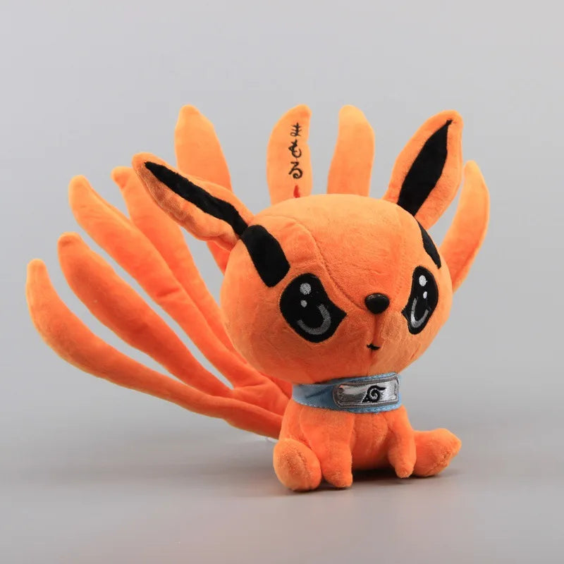20 cm große Kurama-Plüsch-Cartoon-Puppe, süße, weich ausgestopfte Kyuubi-Fuchs-Plüschpuppe